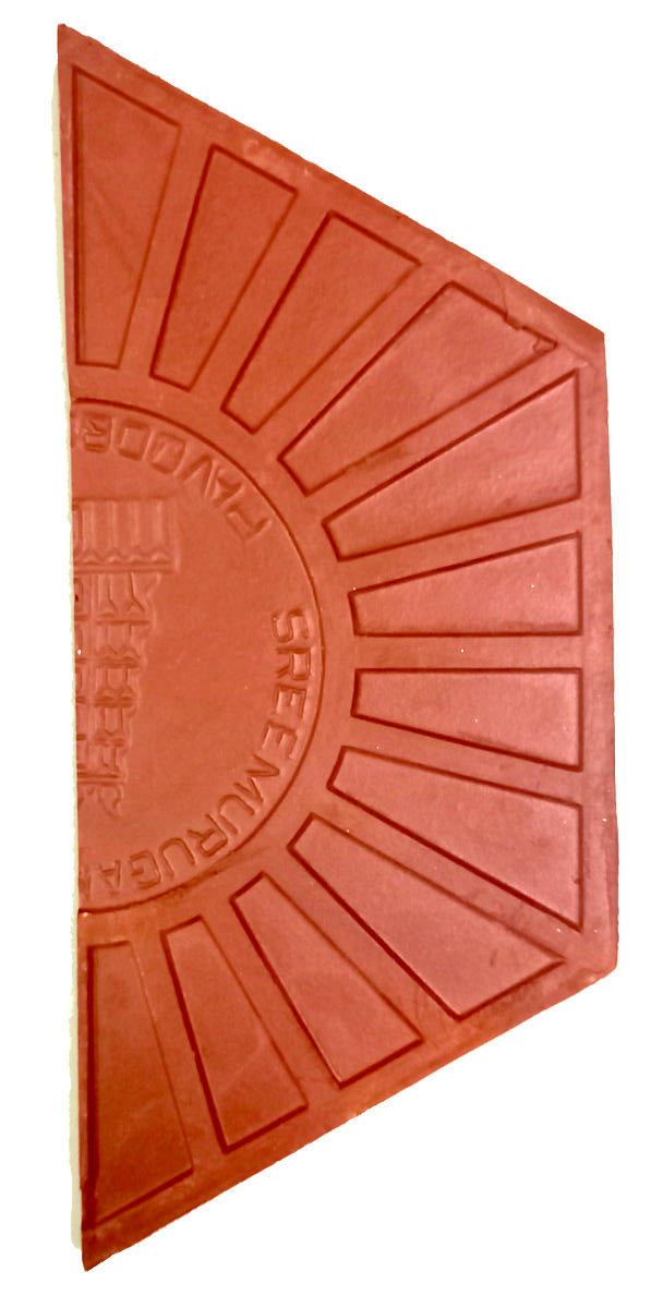 Hexagonal Clay Floor Tile 9" (Half Tile)