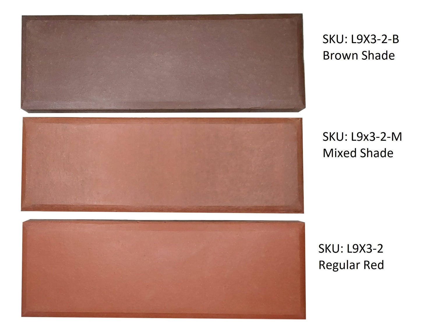 Brick Façade Tile 9x3 Mixed Shade Slim Brick